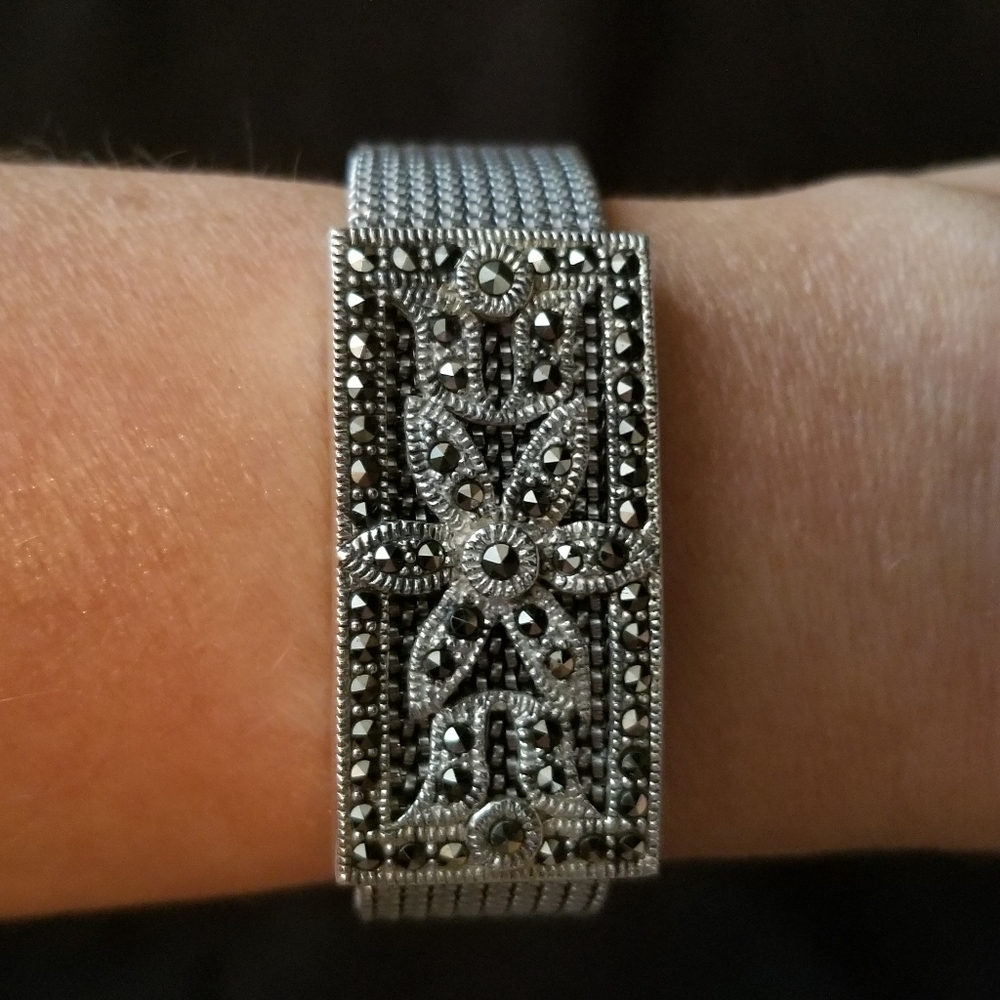 Sterling Silver Marcasite Bracelet
